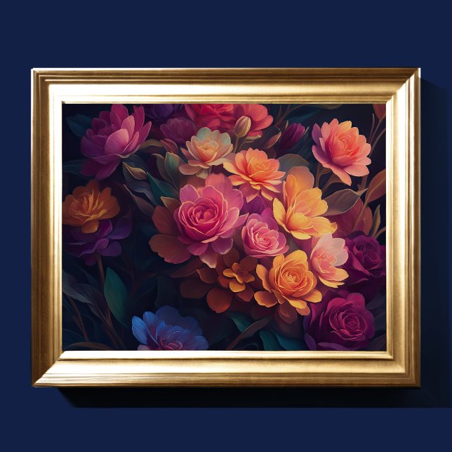 Póster Flores superiores pintadas Negrita 4:3 (Subido por el creador)