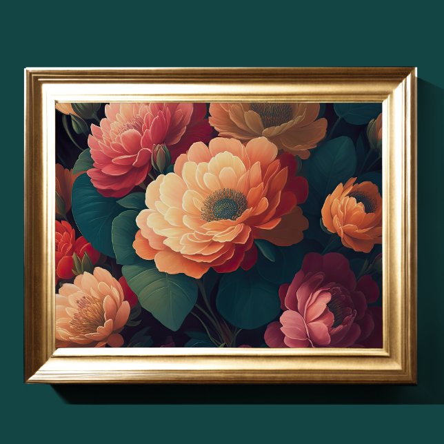 Póster Flores superiores pintadas Negrita 4:3 (Subido por el creador)