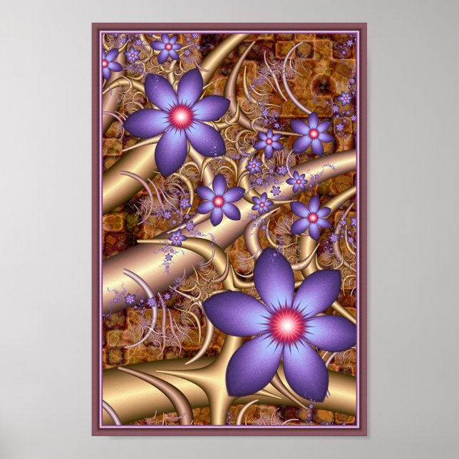 Póster Flores Trepadoras Purpura (Frente)