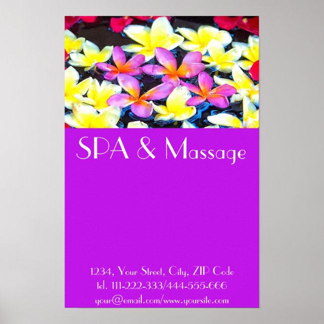 Póster Flores tropicales (Frente)