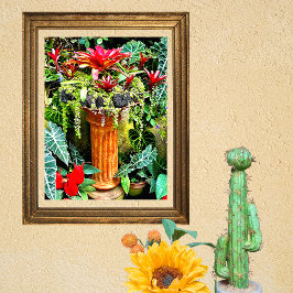 Póster Flores tropicales México Hacienda Jardín