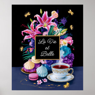 Póster Flores vibrantes y dulces La Vie et Belle