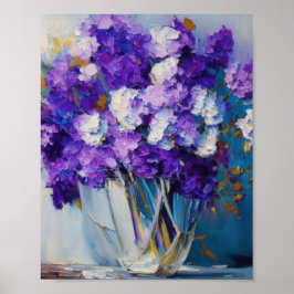 Póster Flores violetas de bonito