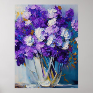 Póster Flores violetas de bonito