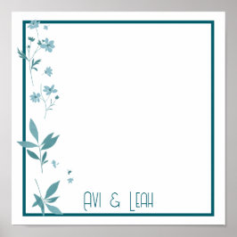 Póster flores y hojas placemat