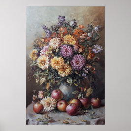 Póster Flores Y Manzanas De Otoño De 1069