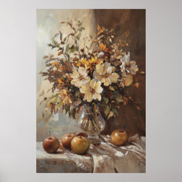 Póster Flores Y Manzanas De Otoño De 1070