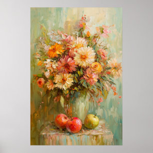 Póster Flores Y Manzanas De Otoño De 1071