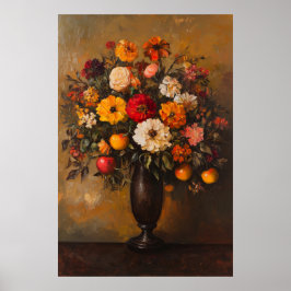 Póster Flores Y Manzanas De Otoño De 1072