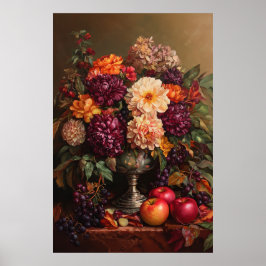 Póster Flores Y Manzanas De Otoño De 1073