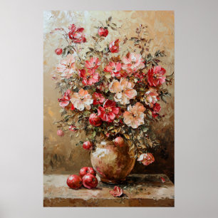 Póster Flores Y Manzanas De Otoño De 1075