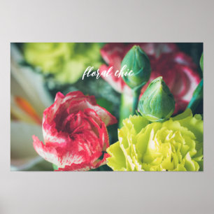 Póster Flores y ramo de colores