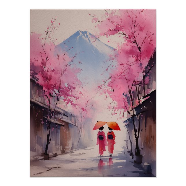 Póster Flores y Silencio – Paseo bajo el Sakura (Anverso)