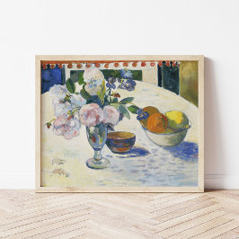 Póster Flores y un bol de frutas | Paul Gauguin