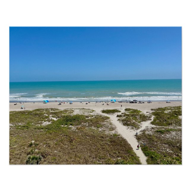 Póster Florida Beach Fotografía de Cocoa Beach Florida (Anverso)