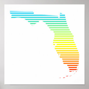 Póster florida desvanecimiento de verano