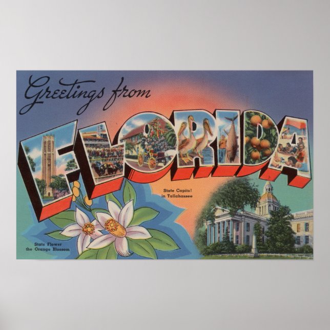 Póster Florida (Escena de la Capital Estatal) (Frente)