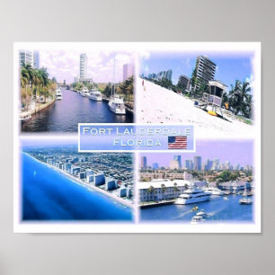 Póster Florida - Estados Unidos - Mosaico -