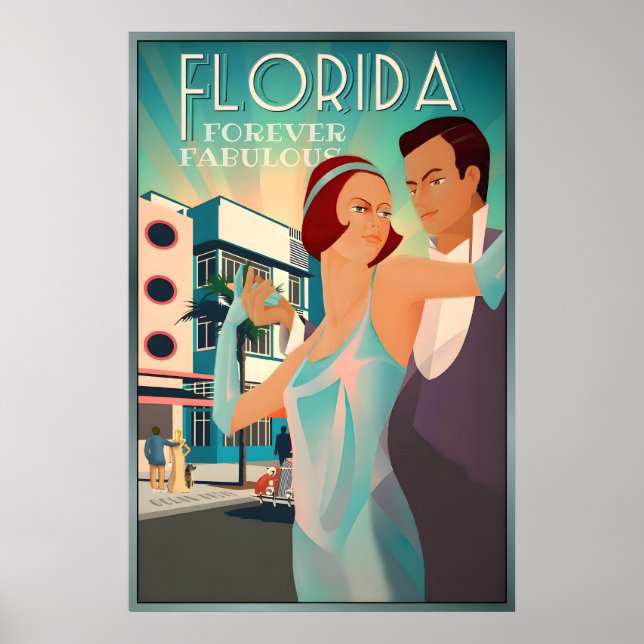 Póster Florida Forever Fabulous Retro South Beach High (Frente)