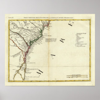 Póster Florida, Georgia, Carolina del Sur
