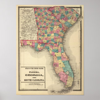Póster Florida, Georgia y Carolina del Sur 2