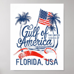 Póster Florida Gulf Coast Of America Divertido Donald Tru