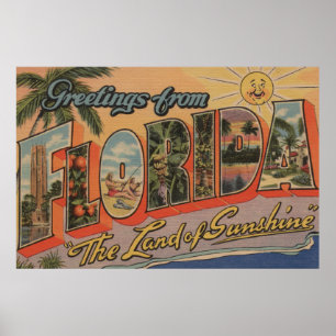 Póster Florida - La Tierra del Sol