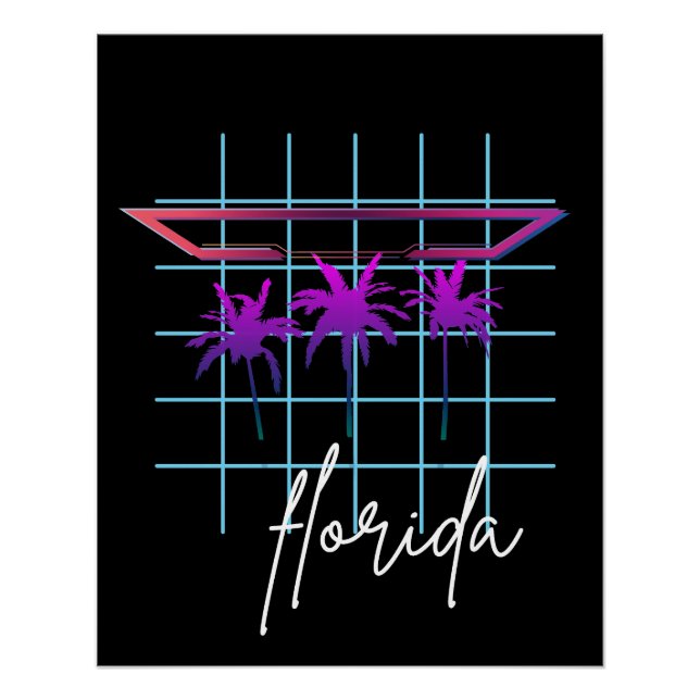 Póster florida retro vintage (Anverso)