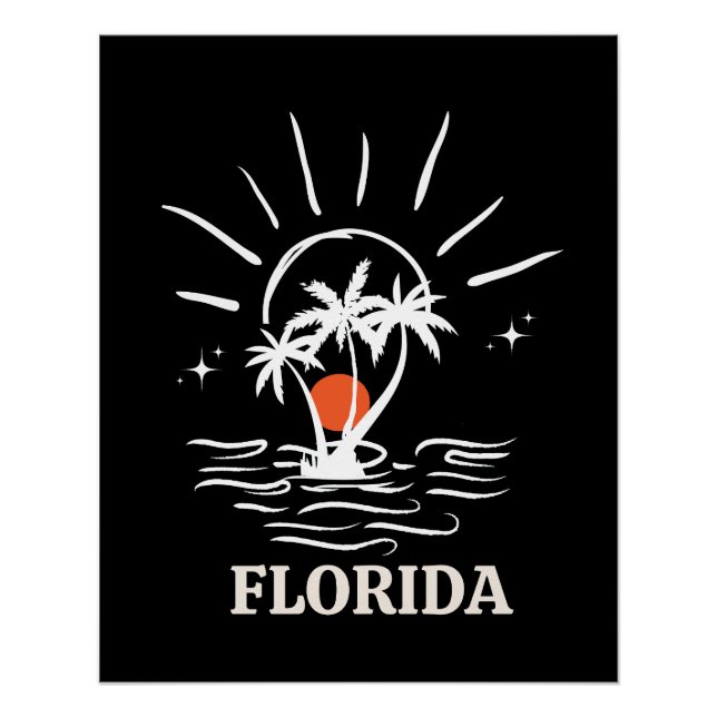 Póster florida retro vintage (Anverso)