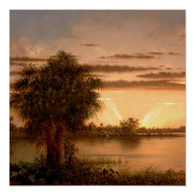 Póster Florida Sunrise Martin Johnson Heade (Anverso)