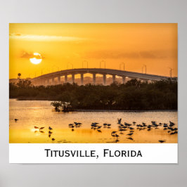 Póster Florida Sunset Travel Photography - Titusville