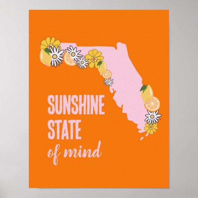 Póster Florida Sunshine State of Mind (Frente)