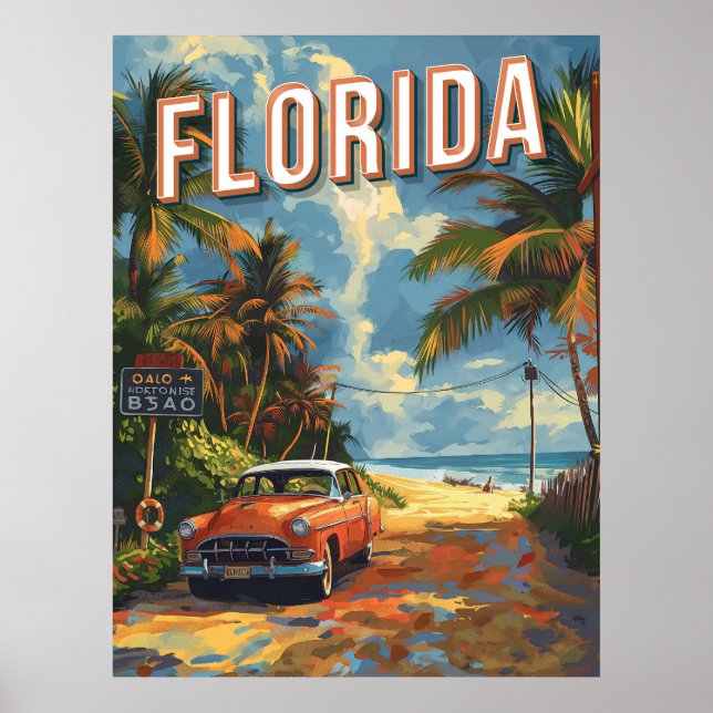 Póster Florida Vintage (Frente)