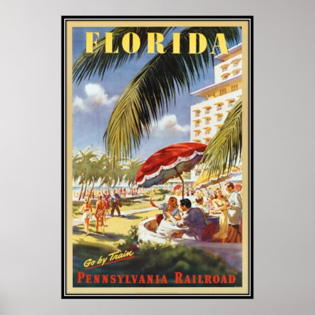 Póster Florida Vintage, Estados Unidos - (Frente)