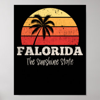 Póster Florida Vintage Retro USA El Estado Sunshine