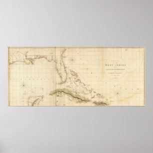 Póster Florida y las Indias Occidentales