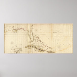 Póster Florida y las Indias Occidentales