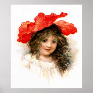 Póster Florista en rojo