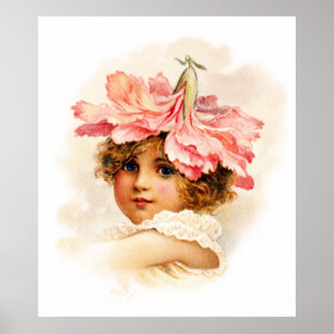 Póster Florista en rosa