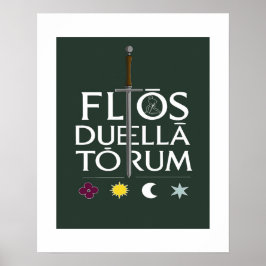 Póster Flos Duellatorum Green Edition– Medieval Sword Art