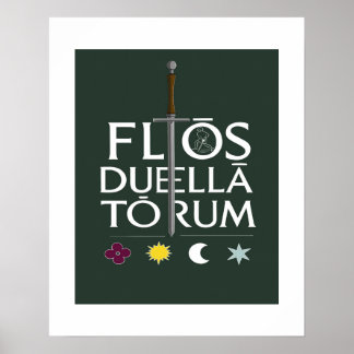 Póster Flos Duellatorum Green Edition– Medieval Sword Art