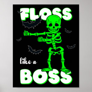 Póster Floss Como Un Bosque Skeleton Halloween Chicas Ki