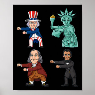Póster Floss Como Un Jefe Tío Sam Ben Franklin Liberty 4