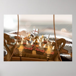 Póster Flota de Invasión Vikinga