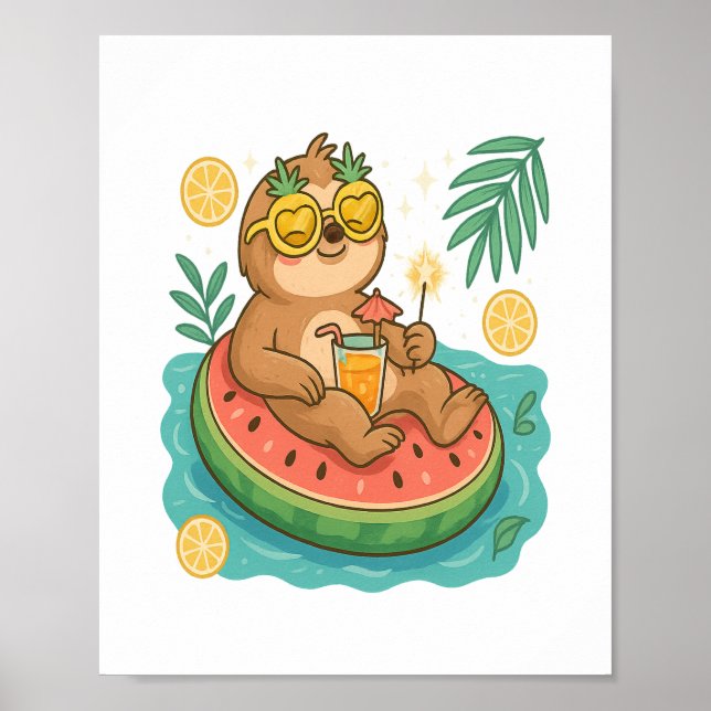Póster Flota de la piscina eslovaca de verano (Frente)