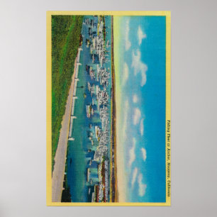 Póster Flota pesquera en AnchorMonterey, CA