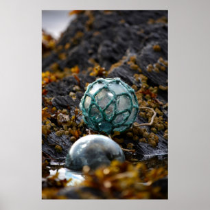 Póster Flota pesquera en piscina de marea, Alaska