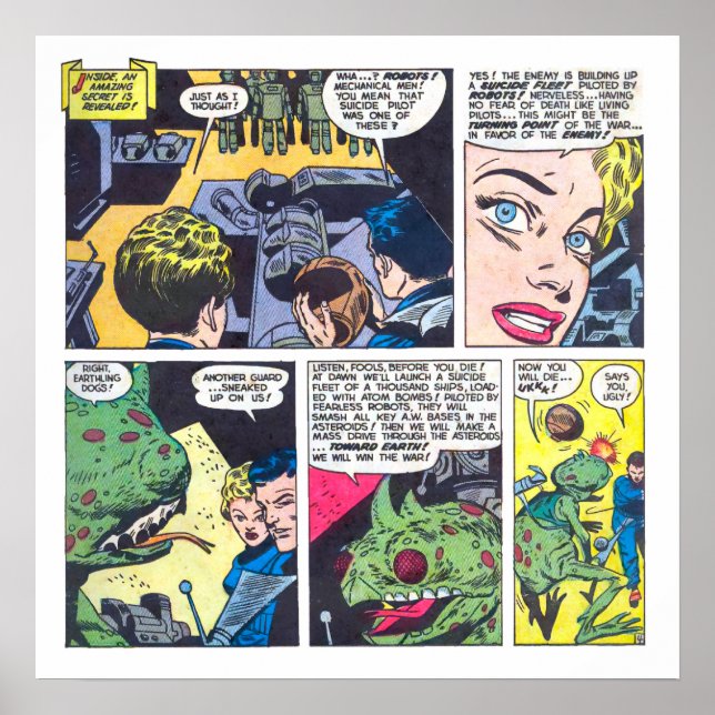 Póster Flota suicida pilotada por historietas de robots i (Frente)
