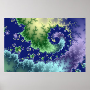 Póster Flotación hacia fuera - del poster del fractal