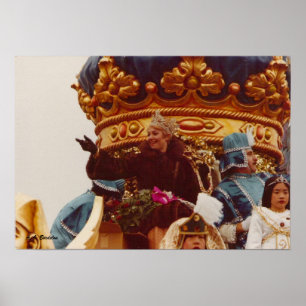 Póster Flotador de la reina de la celebridad del carnaval